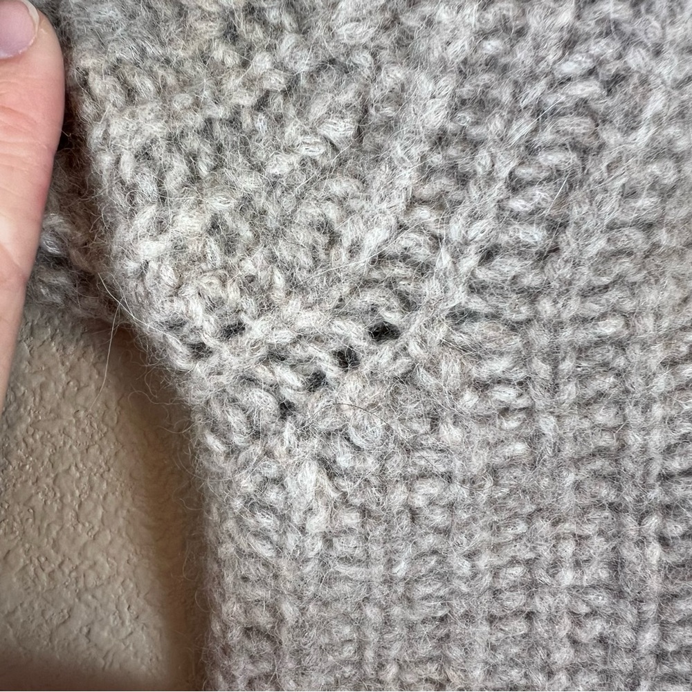 Jenni Kayne tan baby alpaca wool blend cardigan sweater - Picture 8 of 12